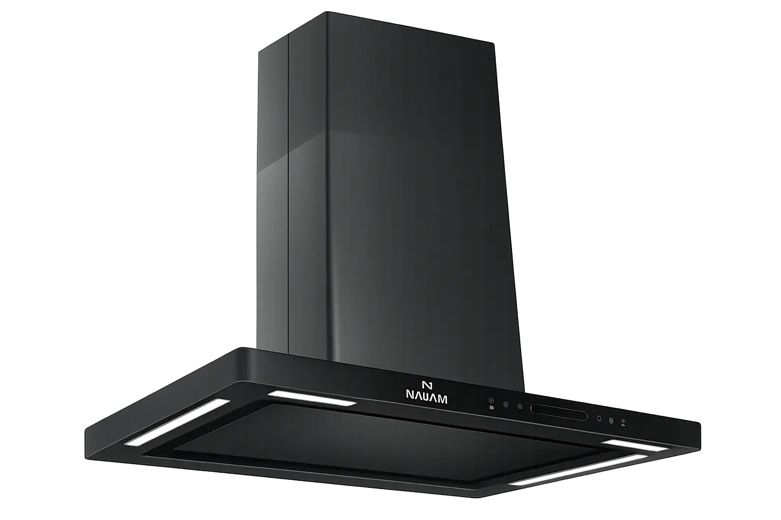 Titan series chimney, matte black — body and control panel